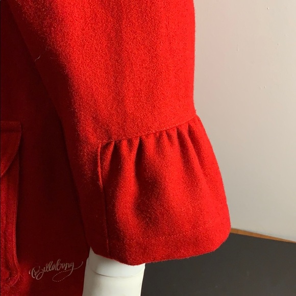 Red Wool Billabong Coat - Picture 2 of 12